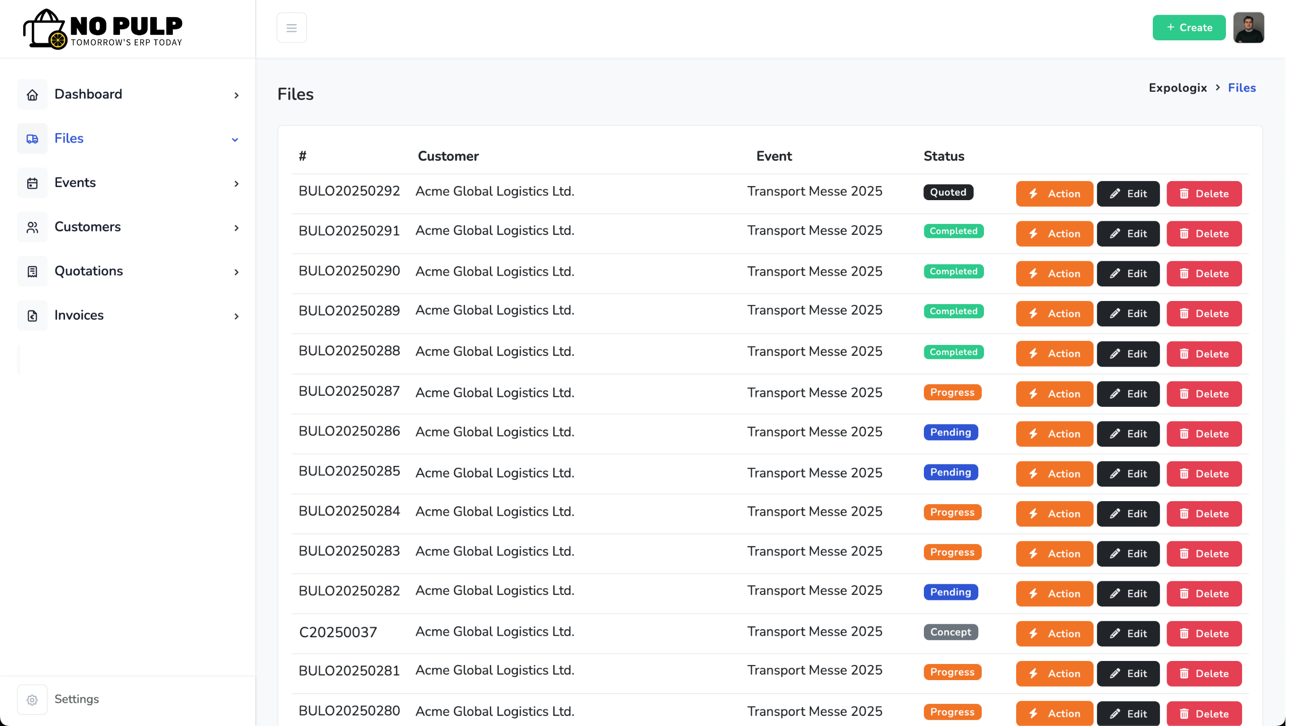 Screenshot ExpoLogix